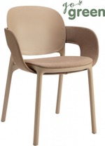 Кресло пластиковое с обивкой Scab Design Hug, тортора