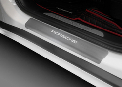 Накладки на пороги Rival для Porsche Cayenne III 2017-н.в., нерж. сталь, с надписью, 4 шт., NP.4601.3