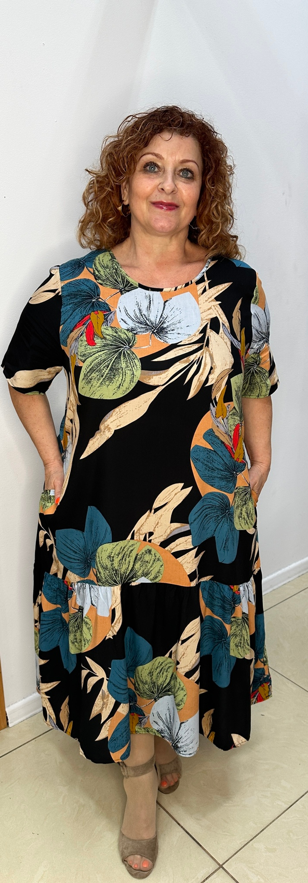 Летнее штапельное платье