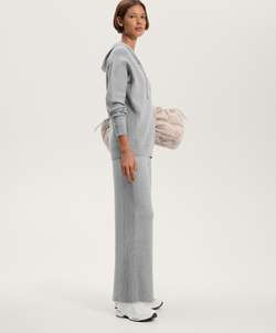 OYSHO Прямые брюки с резинкой по бокам, серый