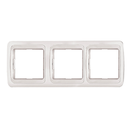 Рамка Валери горизонтальная, 3-х местная, белая, ВР003Г(G-BP003G), (шт.)