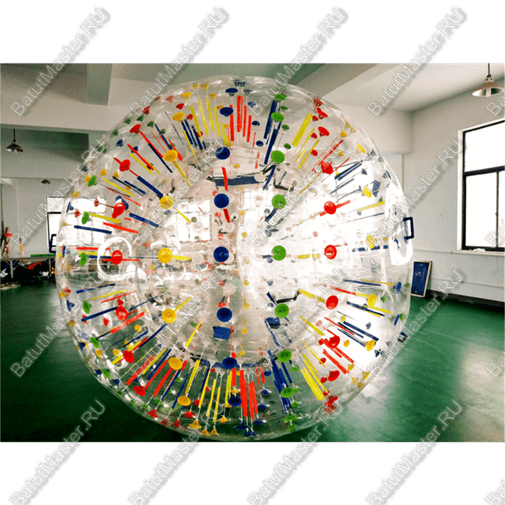 Светящийся зорб "Магический шар" ТПУ, усиленные сиденья, диаметр 2.5 м