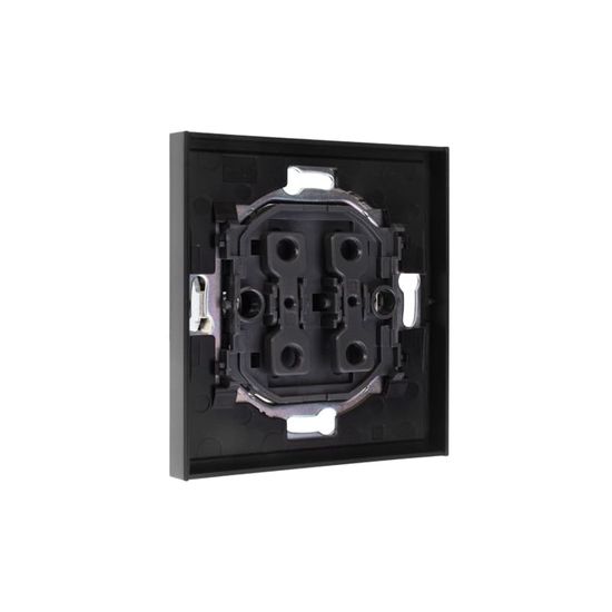 Выключатель STRONG 2 кл проходной (переключатель) 10А с/у антрацит KRANZ