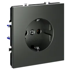 Розетка встраиваемая VOLTUM S70 с заземлением 16А, (титан)