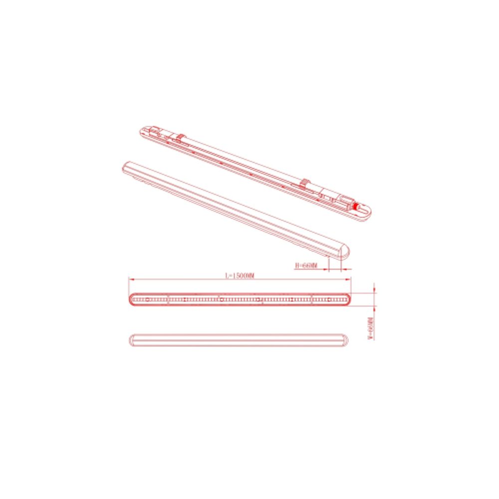 Линейный светодиодный светильник ЭРА SPP-201-0-40K-048 48Вт 4000К IP65 1500 матовый | Линейные светодиодные светильники IP65