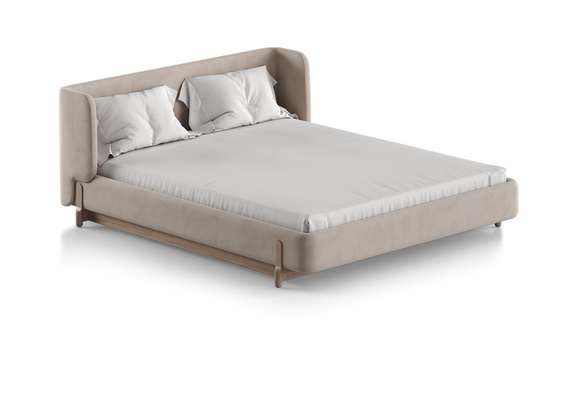 Кровать Basic спальное место 160*200 см (бежевый, антивандальная)