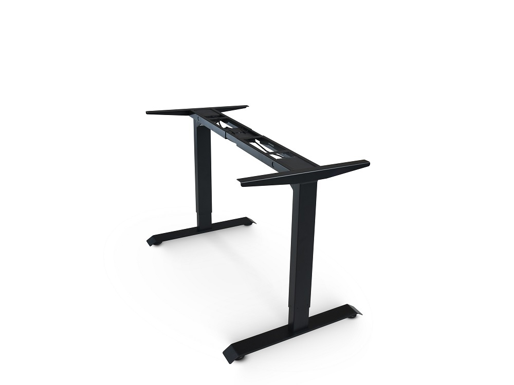 Регулируемый компьютерный стол Bazalt с регулировкой по высоте — столешница МДФ Черный