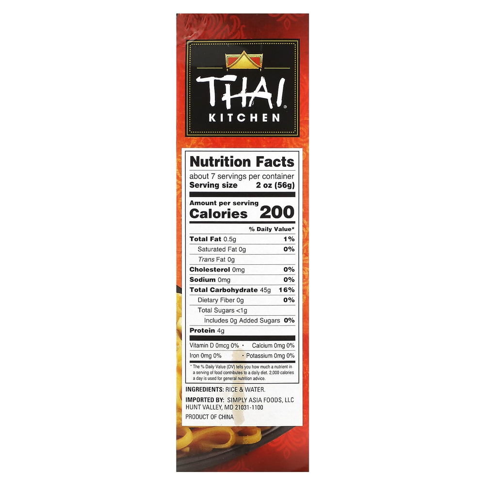Thai Kitchen, рисовая лапша, обжаренная, 396 г (14 унций)
