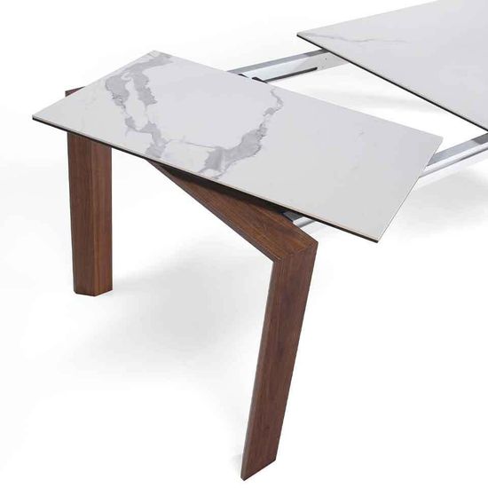 Раздвижной обеденный стол D2058BA /1095 из керамики и орехового дерева