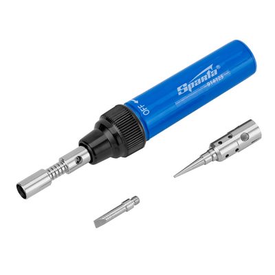 Горелка газовая, тип "Карандаш", 2 насадки для пайки, 130 мм Sparta