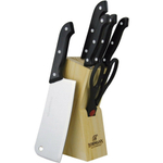 Набор ножей 7 предметов, деревянная подставка