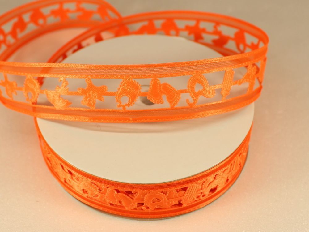 `Лента декоративная, ширина 22 мм(313010), цвет: №9 оранжевый