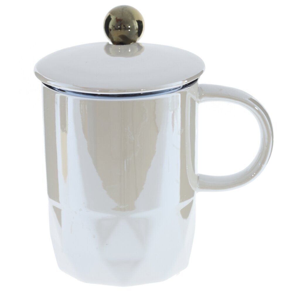 GAEM Кружка с крышкой и ложкой, 330 мл, L12 W8 H13 см, 2в.