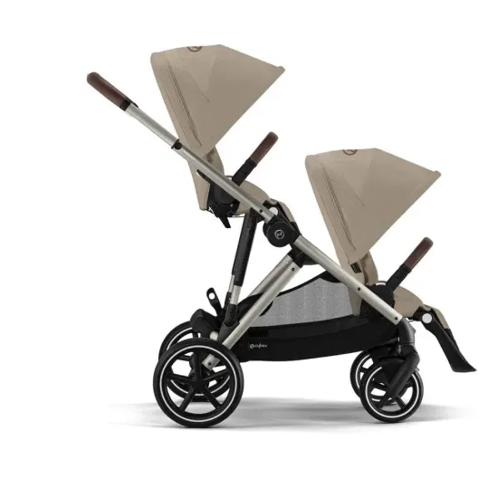 Коляска для двойни 2 в 1 Cybex Gazelle S (Almond beige)