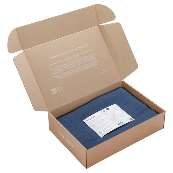 Скатерть из стираного льна синего цвета Essential, 170х170 см