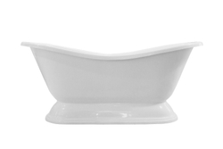 Ванна из литьевого мрамора Эстет Бостон 180х74 на подиуме белая, ФР-00001046