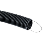 Труба гофр. безгалогеновая FRHF с протяжкой d40 мм (25 м) черная EKF-Plast FRHF-40