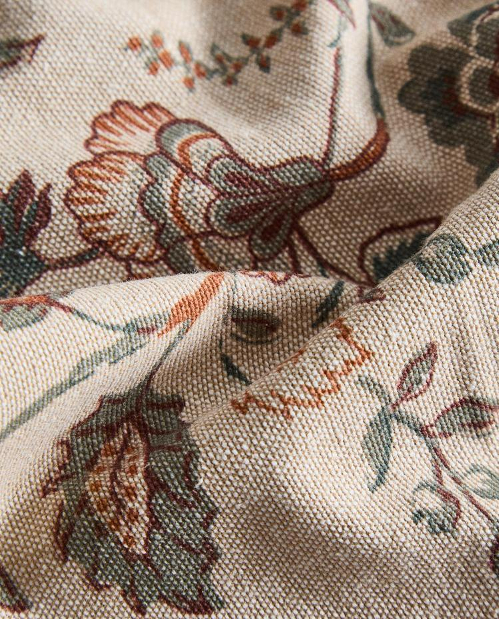 ZARA HOME САЛФЕТКИ С ЦВЕТОЧНЫМ ПРИНТОМ ( 2 ШТ.), СЕРО-КОРИЧНЕВЫЙ