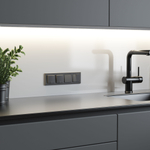 Выключатель двухклавишный проходной (графит матовый)