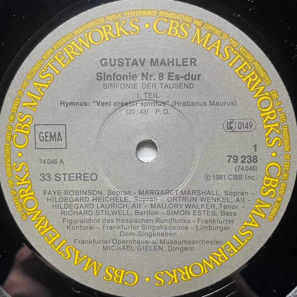 Малер - Симфония №8 2LP (Германия 1978г.)