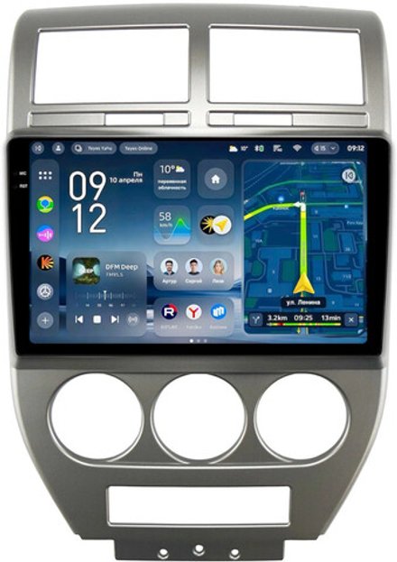 Магнитола для Jeep Compass 2006-2010 - Teyes CC4-PRO монитор 10.36" 2K QLED на Android 13, Snapdragon 778G, AI, CarPlay, DSP, 4G SIM-слот