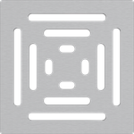 Решетка душевого трапа Alcadrain дизайнерская, из нержавеющей стали 102×102 мм (MPV012)