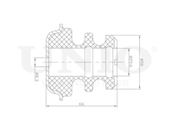 Отбойник заднего амортизатора UNIO DUC-40011