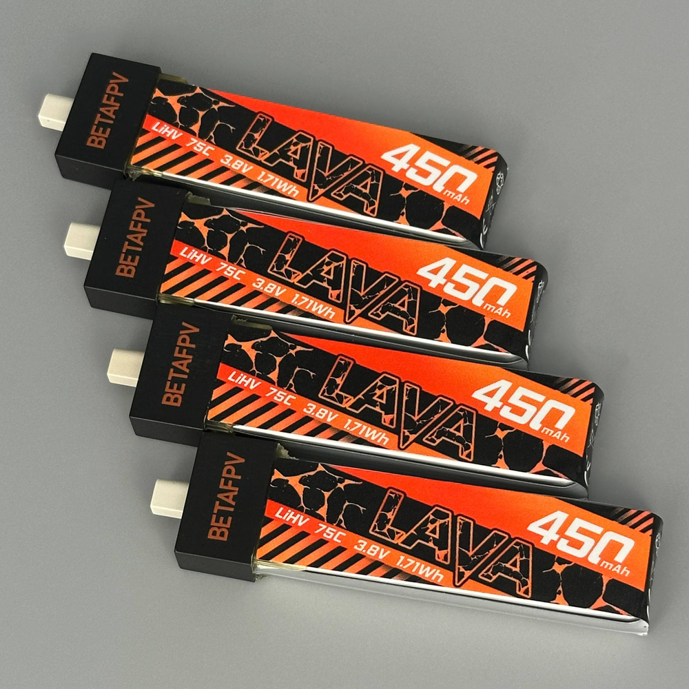 Аккумуляторы Betapv Lava 1S 450mAh 75С 3.8V 4 шт.