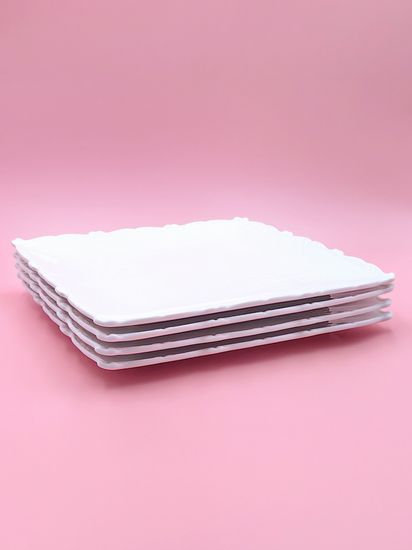 Тарелка обеденная 26 см. квадратная, набор 4 шт. "Орнамент"