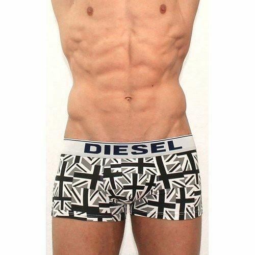 Мужские трусы боксеры с Британским Флагом черно-серые Diesel BLACK-GREY BRITISH FLAG BOXERS