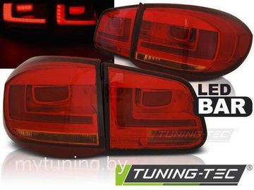 Задние фонари для Volkswagen Tiguan I (07-11) LED Red Crystal