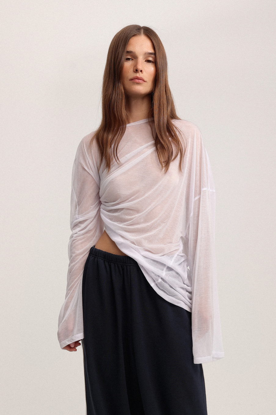 Лонгслив прозрачный