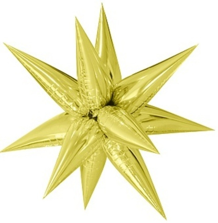Шар 3D (26''/66 см) Звезда Составная Белое золото
