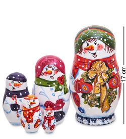Народные промыслы МР-13/ 6-A Матрешка 5м «Снеговик»