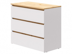 Комод-25 Белый/Кр.золотой