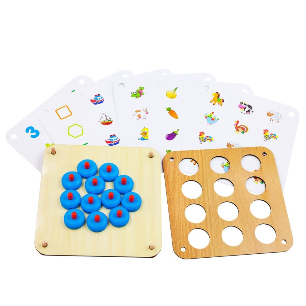 Игра Мемори, развивающая игрушка для детей, обучающая игра из дерева