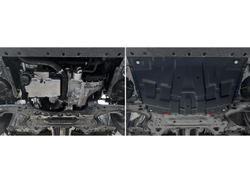 Защита картера и КПП АвтоБроня для Geely Tugella (V - 2.0) 2020-н.в., штампованная, сталь 1.8 мм, с крепежом, 111.01923.1