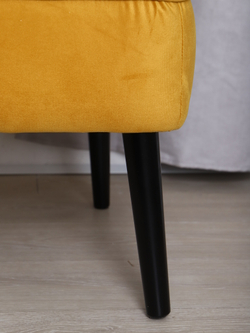 Диван "Donatello" антивандальный велюр Mustard/венге