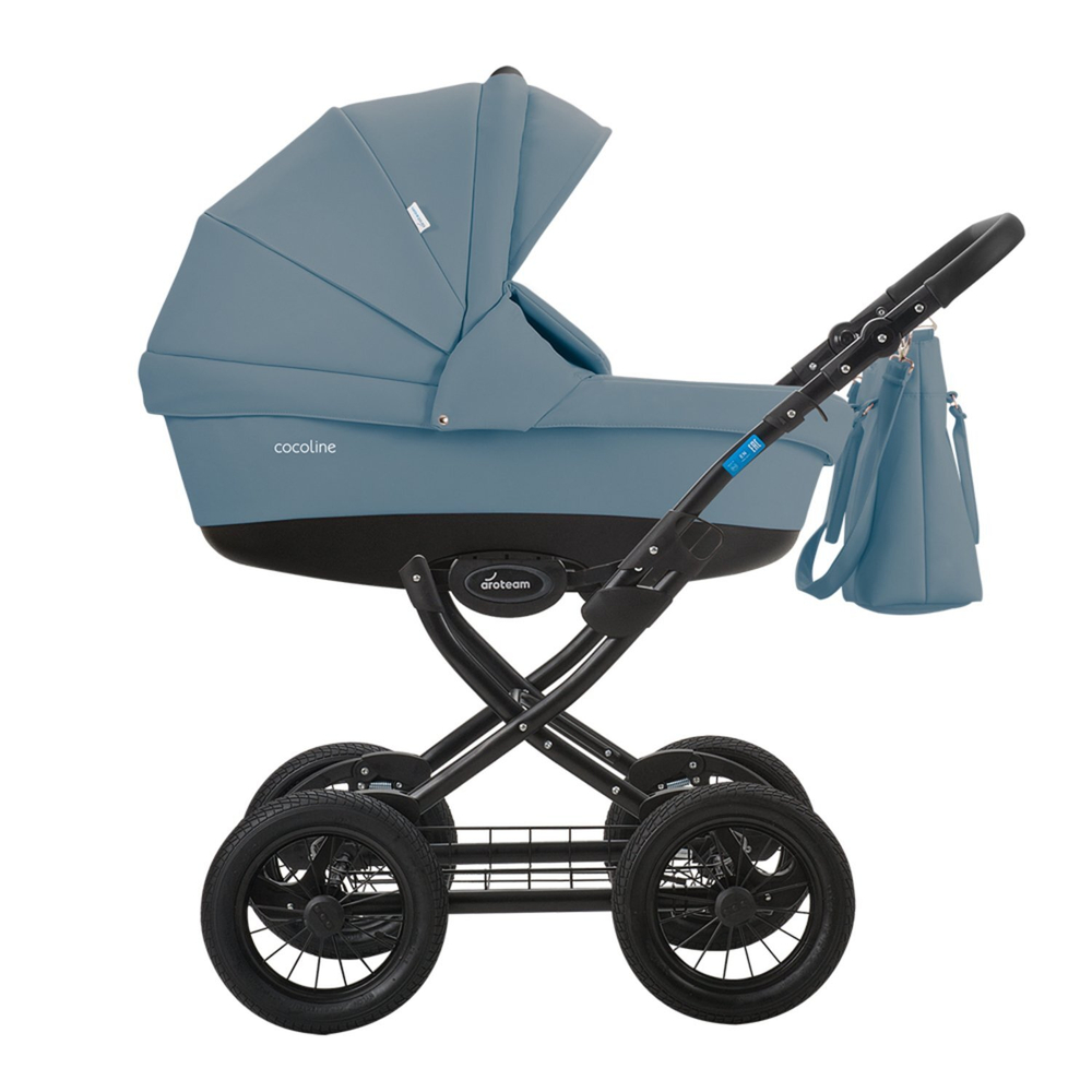 Коляска 2в1 Aroteam Cocoline 18 Prima/Бирюзовая кожа
