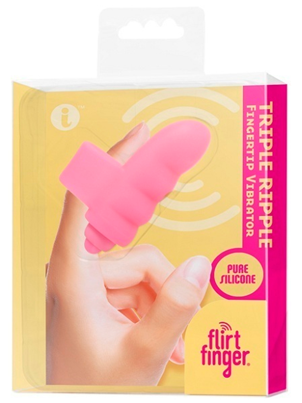 Вибратор с ребрышками на палец  TRIPLE RIPPLE