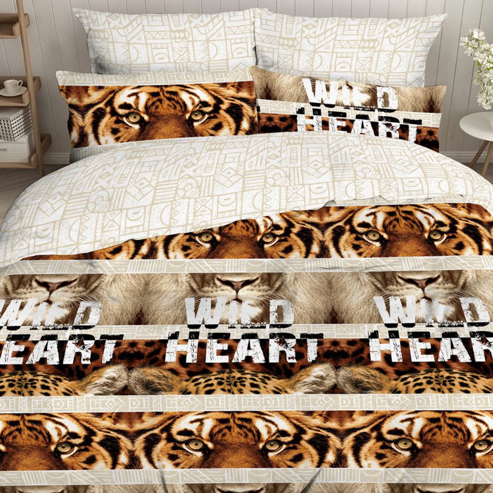 Комплект постельного белья "ВЛ. ЛЕОТИГР", бязь, 100% хлопок, Россия. Комплект постельного белья "ВЛ. ЛЕОТИГР", бязь, 100% хлопок, Россия.