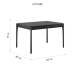 Стол обеденный aska, 85х120 см, черный