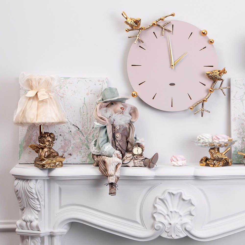 Настольная лампа Ангел Поэт Бронза с абажуром Мадлен Бежевый