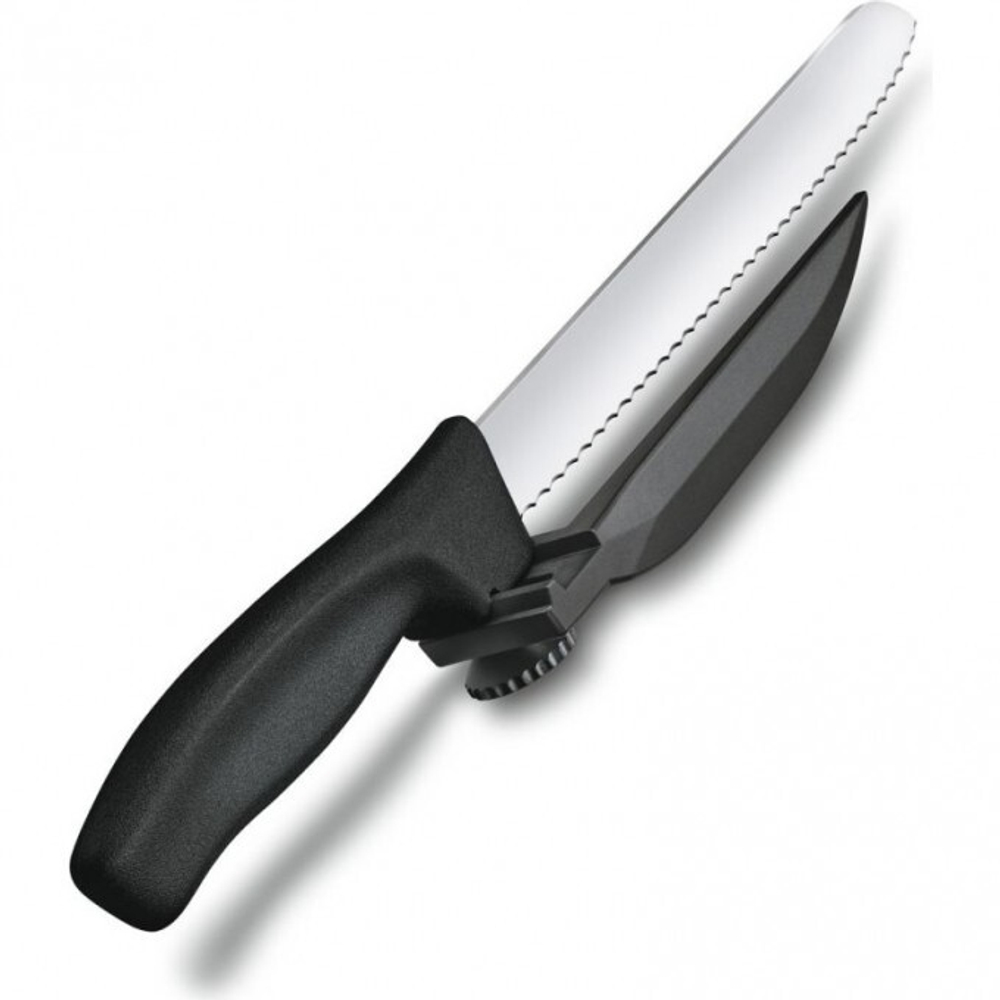 Нож Victorinox с упором для отрезания равномерных ломтиков, черный