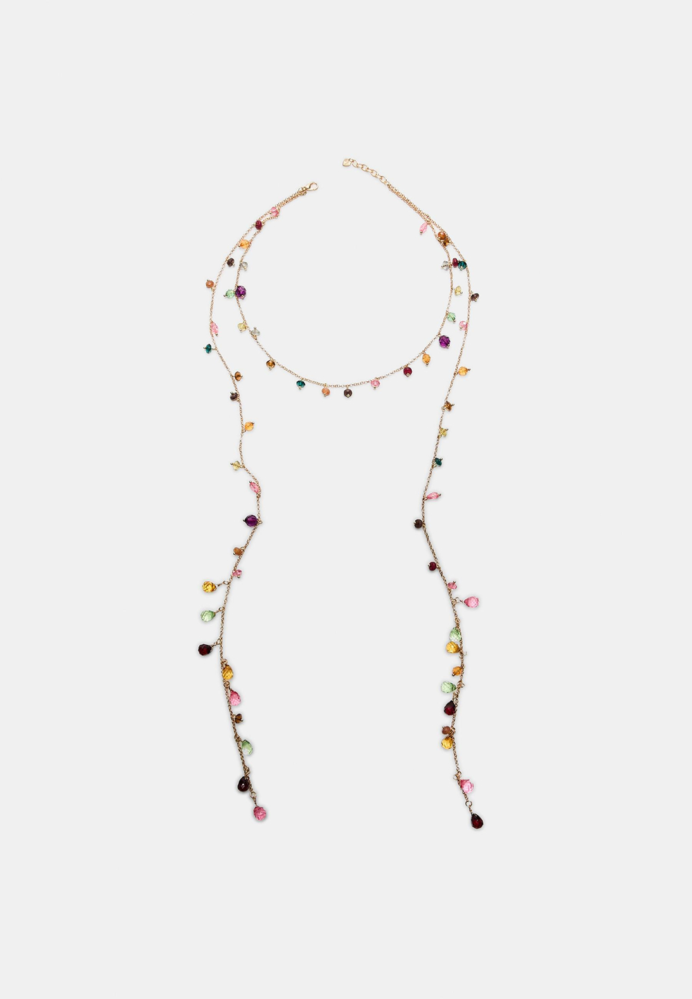 STRADIVARIUS Длинное ожерелье из бисера, золотой