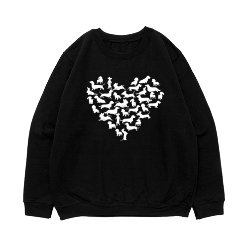 Свитшот "Сердце с силуэтами Такс"