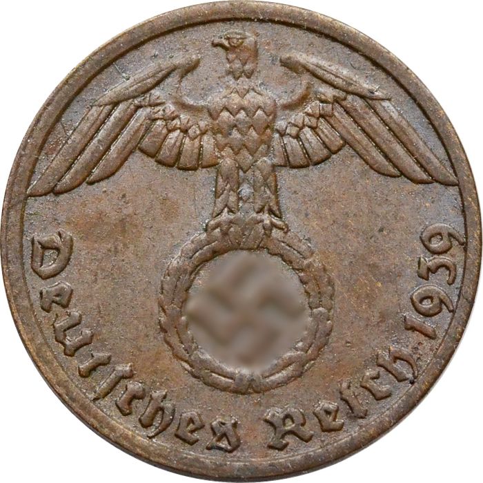 1 рейхспфенниг 1939 Германия (Третий рейх) "A"