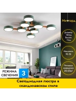 Люстра потолочная светодиодная 88081/8GREEN