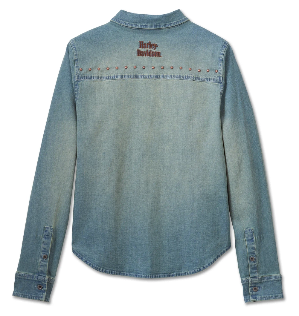 Рубашка Women´s Denim Shirt Studded blue Harley-Davidson