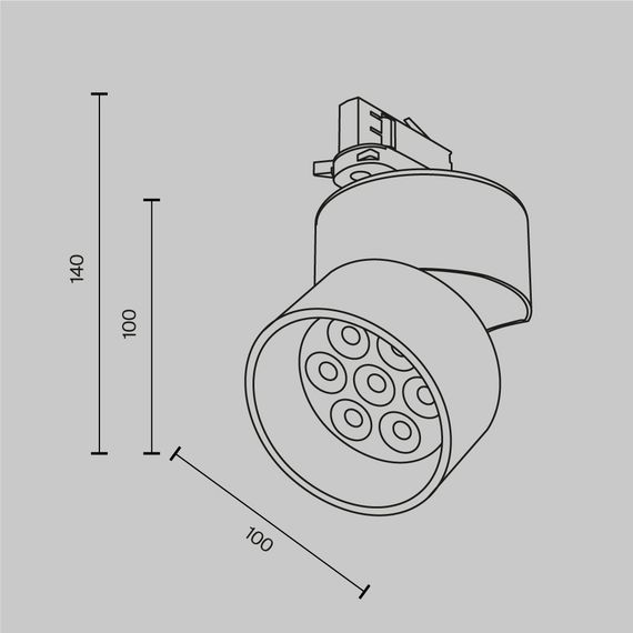 Трековый светодиодный светильник Maytoni Technical Alfa TR199-3-15W2.7K-M-B